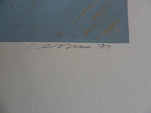 Henk van Vessem - Zeefdruk. Titel, "Uitzwaaien". kopen? Bied vanaf 10!