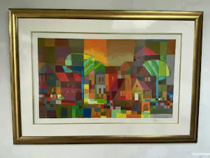 Ton Schulten - Zeefdruk - Mozaïekstad Nr. 164 - Ingelijst (Groot) kopen? Bied vanaf 850!