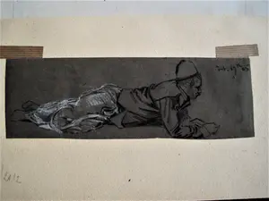 Jean Veber - Frankrijk omstreeks 1900 Pastel - liggende man met Fez - gesigneerd kopen? Bied vanaf 38!