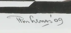 Pim Lenos - Stifttekening, Zonder titel - Ingelijst kopen? Bied vanaf 1!