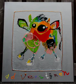 Ad Verstijnen - Olieverf op doek: "Happy cow'' - 2009 kopen? Bied vanaf 275!
