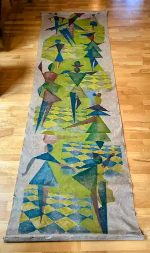 Ulco Kooistra - Wandkleed 'Dansers' ca. 1950 vendu pour 120€ !