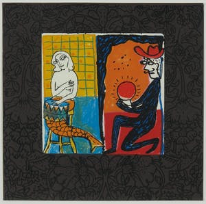 Dodog Soeseno - Zeefdruk, Tell me a fortune - Ingelijst kopen? Bied vanaf 20!