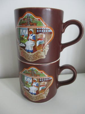 Villeroy en Boch - 8 stuks vintage mokken / Douwe Egberts kopen? Bied vanaf 50!