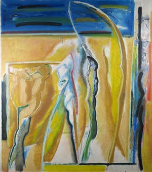 Han Sterk - Olieverf op paneel, Z.T. Compositie met figuren - Ingelijst (Zeer groot) kopen? Bied vanaf 1!