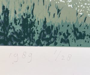 Martin T.J.M van de Laar - landschappelijk tweeluik | zeefdruk - ingelijst kopen? Bied vanaf 39!