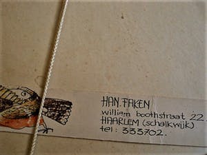 Han Faken - Prachtig surrealistisch Aquarel "vrouwen vangen mannetjesdier" gesigneerd. kopen? Bied vanaf 10!