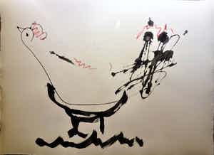 Anton Heyboer - De oervogel . verkocht voor € 300!