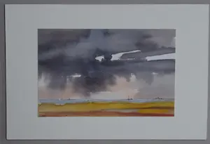 Franklin Meijer - Waddenzee - 4 x aquarelstudies kopen? Bied vanaf 35!