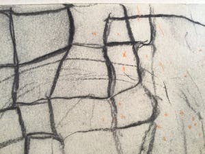 Arno Kramer - ZT - Originele tekening - potlood, krijt, aquarel - Ingelijst kopen? Bied vanaf 450!