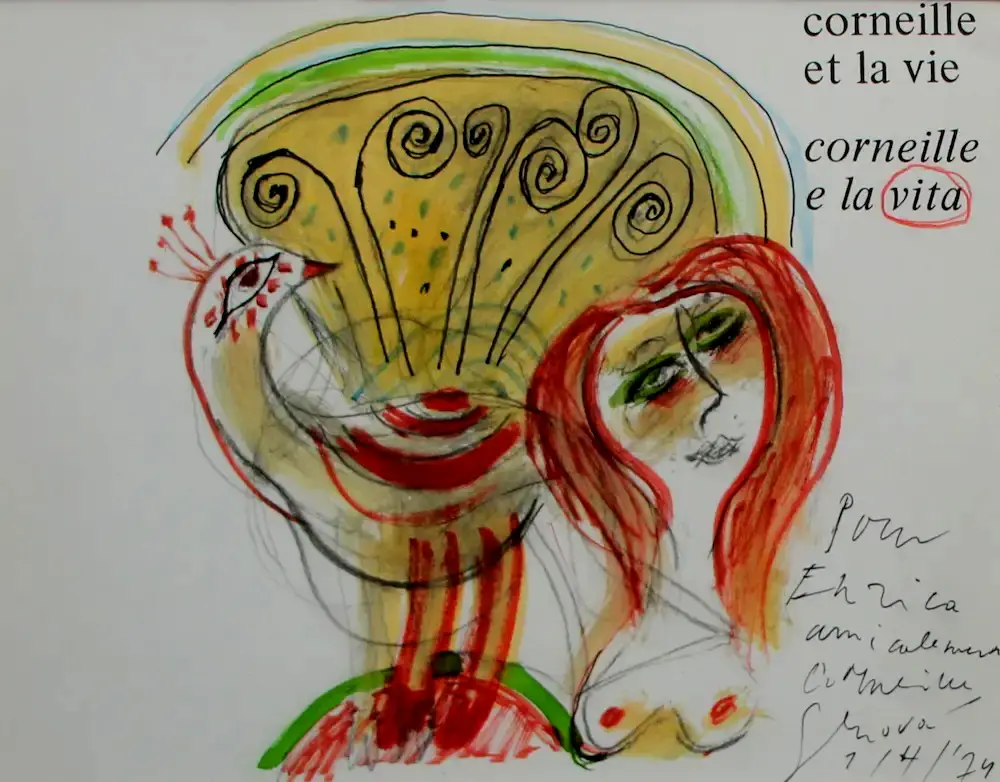Corneille - Ingelijste gemengde techniek: et la vie, e la vita - 1974(nieuwe lijst!) kaufen? Bieten Sie von 1250!