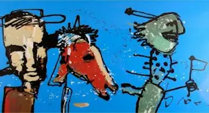 Herman Brood - Kleurenzeefdruk LUCEBERTJE Handgesigneerd kopen? Bied vanaf 525!