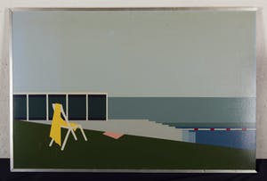 Roel Jonges - Zwembad - 1973 - olieverf op hardboard - BKR Den Haag kopen? Bied vanaf 20!