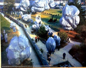 Christo - Wrapped Trees- offset 40 x 40,5 cm handgesigneerd kopen? Bied vanaf 110!