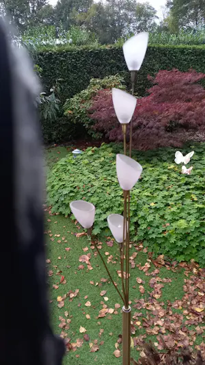 Jan des Bouvrie - Vloerlamp messing kleur met 5 kelkjes kopen? Bied vanaf 35!