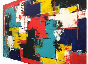 John Foppen - Red Colours Symphony .......... # K06 . XL. GROOT. kopen? Bied vanaf 195!