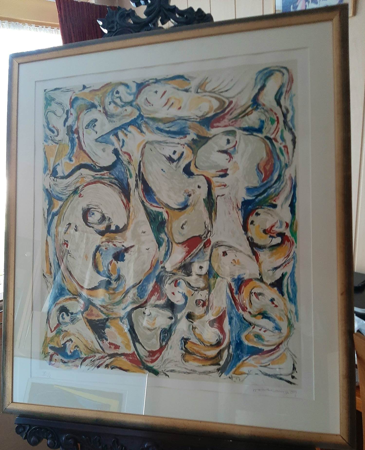 Theo Wolvecamp - grote zeefdruk: 'De roddelaars' - 1989 kopen? Bied vanaf 450!