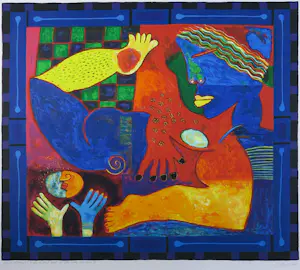 Clemens Briels - Zeefdruk op papier, Life is nothing but.. II - Ingelijst (Zeer groot) kopen? Bied vanaf 150!