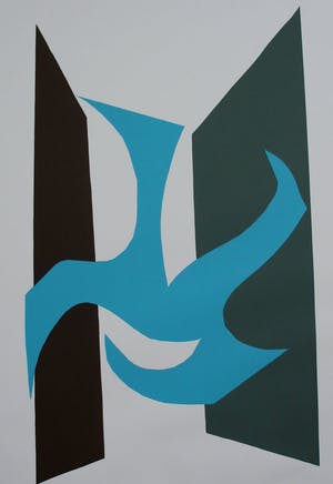 Richard Mortensen - Abstracte zeefdruk - 1981 kopen? Bied vanaf 75!