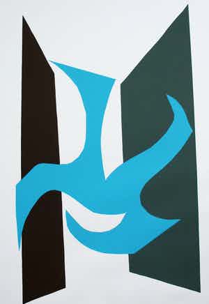 Richard Mortensen - Abstracte zeefdruk - 1981 verkocht voor € 75!