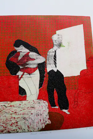 Peter Bes - een zeldzame in kleine oplage gemaakte Ets/Aquatint "rood imperium" gesigneerd kopen? Bied vanaf 47!