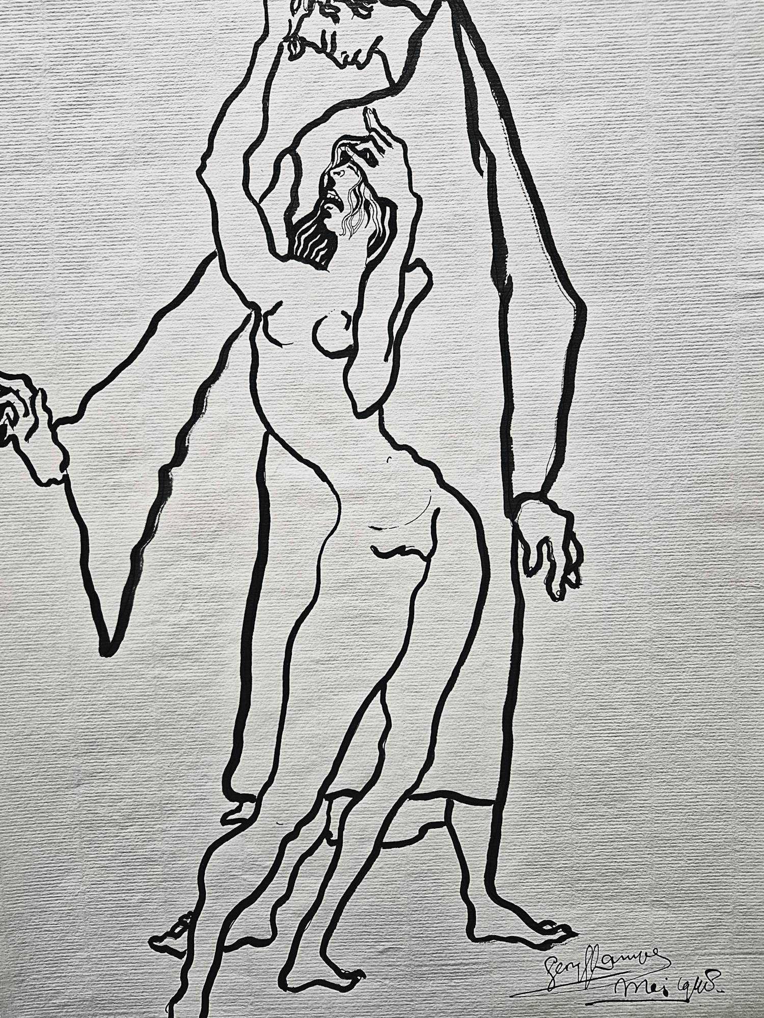 AcheterGeorge Lampe - Nieuwe Haagse school - oostindische Inkt "Dans" - gesigneerd? Enchérissez de 38!