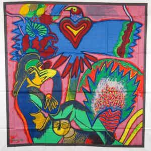 Corneille - Zeefdruk op katoenzijde, Elle se donne à rêver verkocht voor € 50!