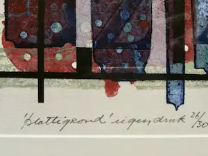 Anne Huitema - Ingelijste ets "Plattegrond" kopen? Bied vanaf 50!