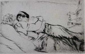 Louis Legrand - Amoureus paar op bed kopen? Bied vanaf 40!
