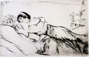 Louis Legrand - Amoureus paar op bed verkocht voor € 40!