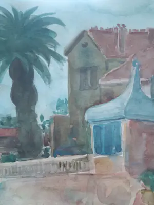 Mario Kriek - AQUAREL 1950s STRAATSCÈNE MARIO KRIEK 1906–1977 INGELIJST GESIGNEERD kopen? Bied vanaf 65!