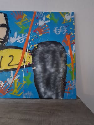 Espen Hagen - V12 - gemengde techniek - doek - 2007 - gesigneerd kopen? Bied vanaf 1!