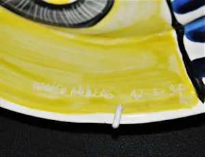 Ellen Meuwese - handbeschilderd porseleinen bord 1997 - ⌀ 35 cm - gratis verzonden kopen? Bied vanaf 50!