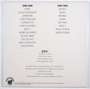 Off! - Live At 9:30 Club (Keith versie - Zwart roze Vinyl) kopen? Bied vanaf 20!