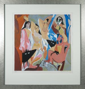 Peter Bastiaanssen - Zeefdruk, Yapping Picasso - Ingelijst kopen? Bied vanaf 80!