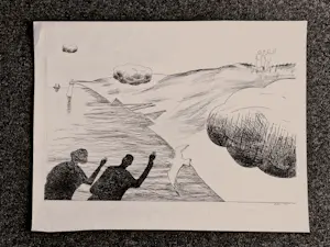 Hannes Postma - Grote zwart wit Ets Aquatint - 1971 - "het afscheid" - potloodgesigneerd kopen? Bied vanaf 38!