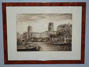 Eugene Rensburg - Leuvehaven Rotterdam, ca. 1918 verkauft für € 75!