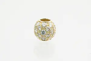 52 - Schitterende 14krt goud & ca. 2.00(!)ct (H/vs) diamanten "bol" hanger kopen? Bied vanaf 880!