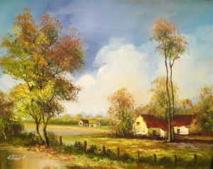Henner Knauf - Landschap verkocht voor € 40!