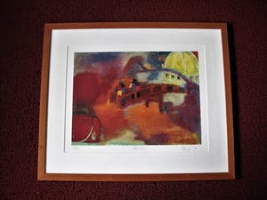 Niet of onleesbaar gesigneerd - Grote & Kleurige zeefdruk "Lost sixties" fraai ingelijst kopen? Bied vanaf 1!