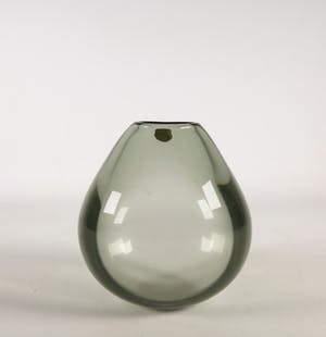 Per Lutken - Glas, Grijze druppelvaas door Holmegaard kopen? Bied vanaf 1!