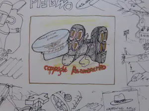 Panamarenko - COPYRIGHT PANAMARENKO / KLEURZEEFDRUK + GOUDDRUK / 45x60cm / SIG / 2005 kopen? Bied vanaf 750!