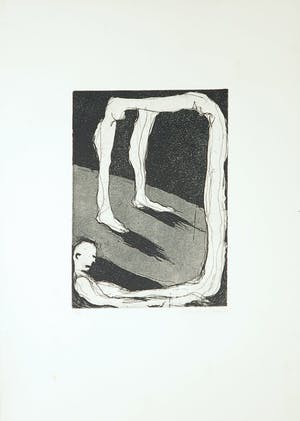 Jan Budding - Pieter Bijwaard e.a, map met 10 etsen van diverse kunstenaars kopen? Bied vanaf 200!