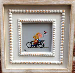 Henk Poeder - Muisje op de fiets verkocht voor € 59!