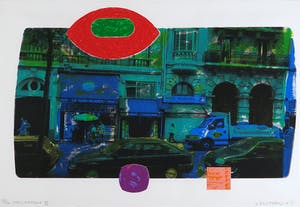 Jelis van Dolderen - Zeefdruk, Paris Partout VI - Ingelijst kopen? Bied vanaf 15!