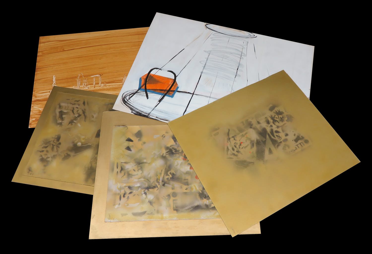 Paul Wiegerinck - en andere! - Lot met 10 werken op papier kopen? Bied vanaf 1!