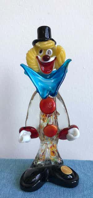MURANO-glas: Clownfiguur / Vintage Murano Clown verkocht voor € 1!