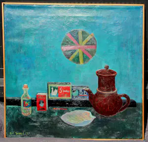 Dirk Breed - Ingelijste olieverf op doek: Knorrepotje - 1952 kopen? Bied vanaf 1000!