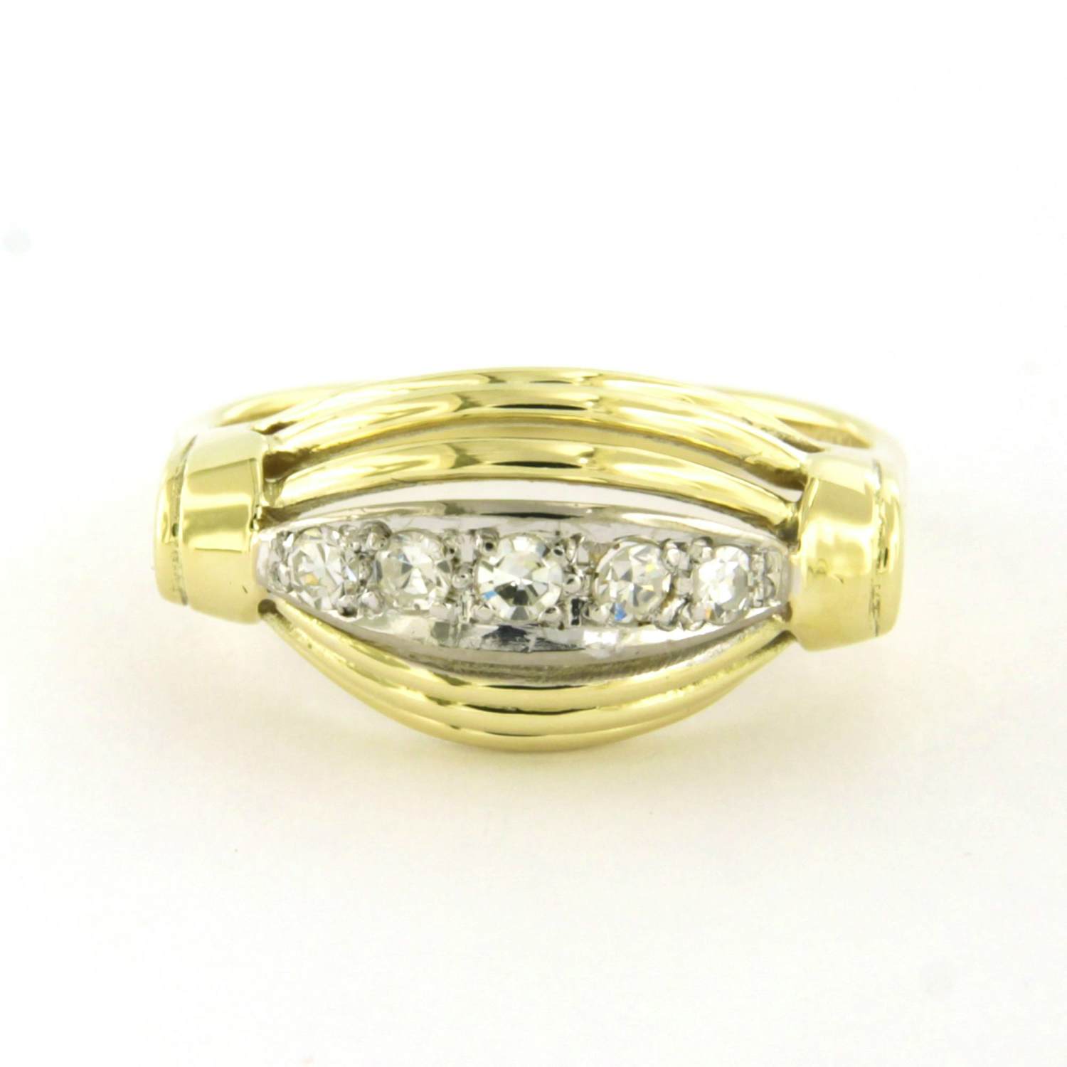 14k gouden ring met single cut geslepen diamant tot. 0.15ct – F/G - VS/SI kopen? Bied vanaf 310!