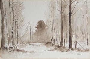 Niet of onleesbaar gesigneerd - Aquarel landschap. kopen? Bied vanaf 10!